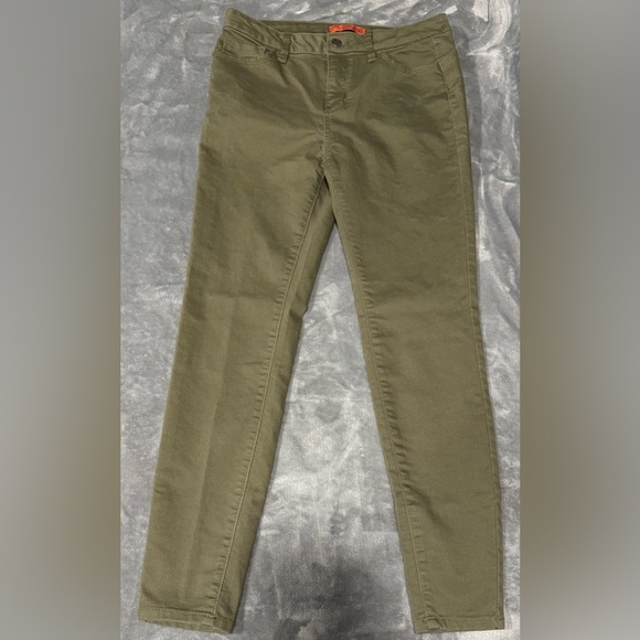 Wax Jean 5 Pocket Olive Green Skinny Pants - Picture 5 of 7